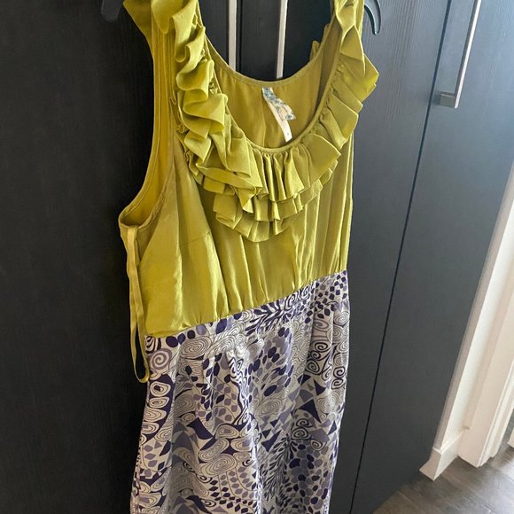 Maeve Green Sleeveless Seaside Fields Dress - Picture 3 of 5